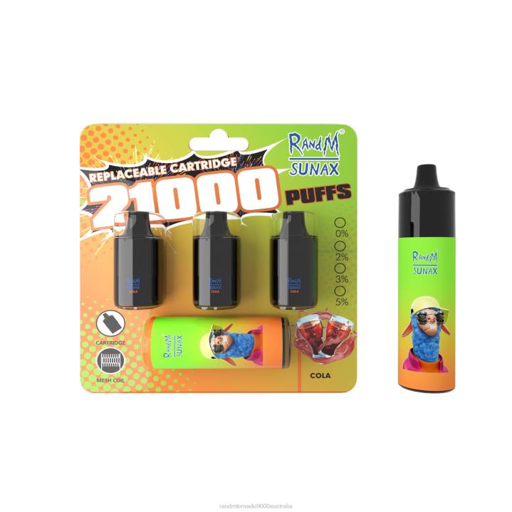 X46X276 - RandM vape flavours RandM Sunax 21000 Airflow Control Pod Replaceable Vape Device 1Pc Cola