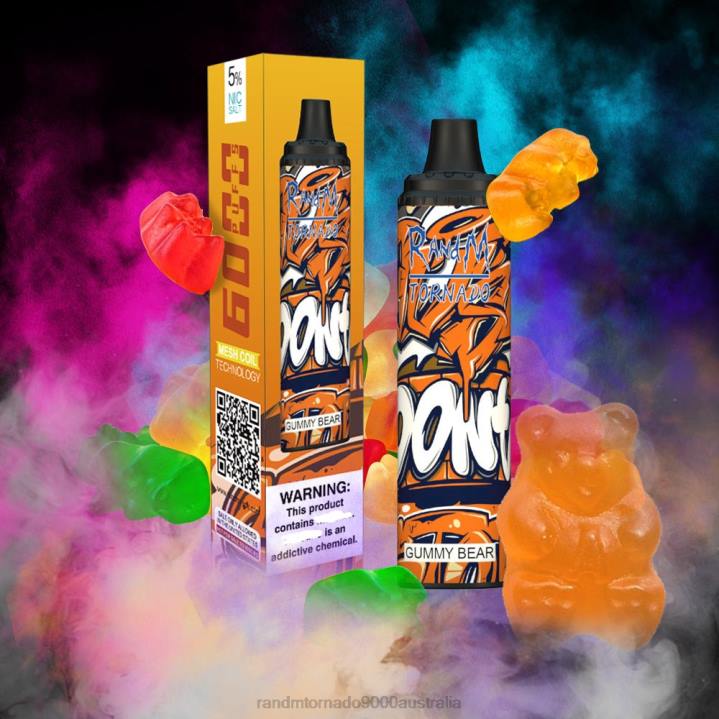 X46X284 - RandM vape cheap RandM Tornado 6000 Airflow Control Vape Pod Device 1Pc Grape Ice