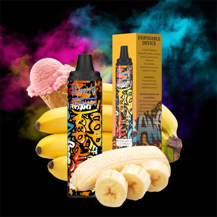 X46X284 - RandM vape cheap RandM Tornado 6000 Airflow Control Vape Pod Device 1Pc Grape Ice