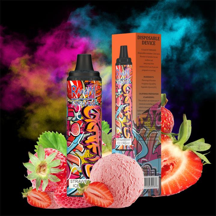 X46X284 - RandM vape cheap RandM Tornado 6000 Airflow Control Vape Pod Device 1Pc Grape Ice