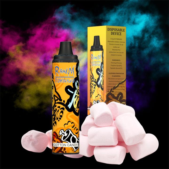X46X284 - RandM vape cheap RandM Tornado 6000 Airflow Control Vape Pod Device 1Pc Grape Ice