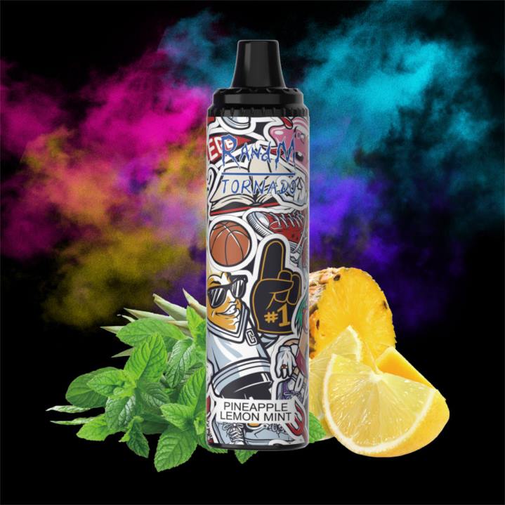 X46X284 - RandM vape cheap RandM Tornado 6000 Airflow Control Vape Pod Device 1Pc Grape Ice