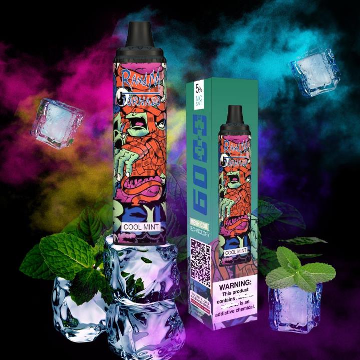 X46X284 - RandM vape cheap RandM Tornado 6000 Airflow Control Vape Pod Device 1Pc Grape Ice