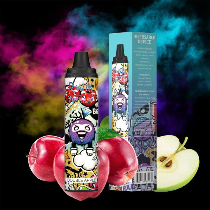 X46X284 - RandM vape cheap RandM Tornado 6000 Airflow Control Vape Pod Device 1Pc Grape Ice