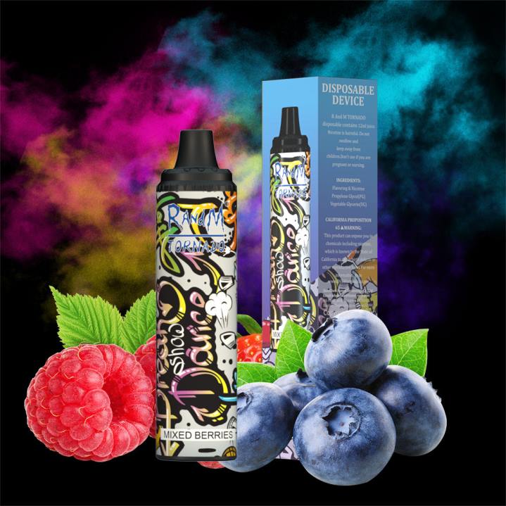 X46X284 - RandM vape cheap RandM Tornado 6000 Airflow Control Vape Pod Device 1Pc Grape Ice