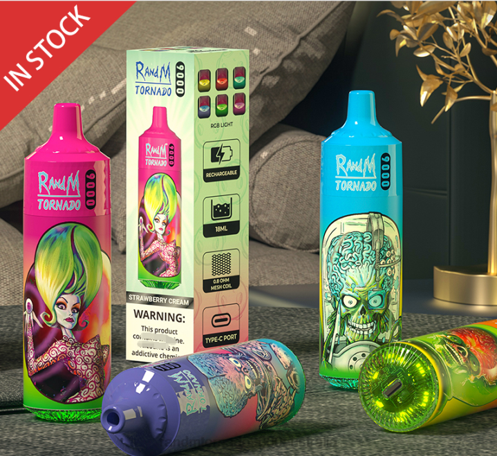 X46X143 - RandM tornado Australia RandM Tornado 9000 Vape Pod Device 1Pc Version 2 Raspberry Watermelon