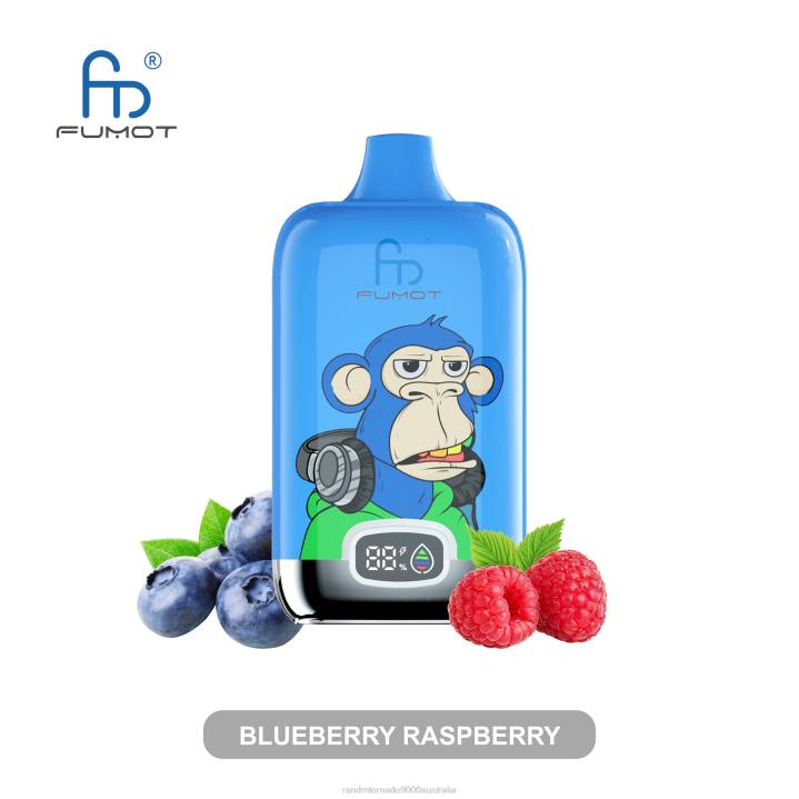 X46X4 - RandM vape cheap Fumot Original RandM Digital Box 12000 Battery And Liquid Display Vape Device Blueberry Raspberry