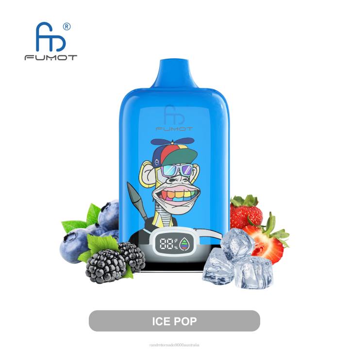 X46X4 - RandM vape cheap Fumot Original RandM Digital Box 12000 Battery And Liquid Display Vape Device Blueberry Raspberry