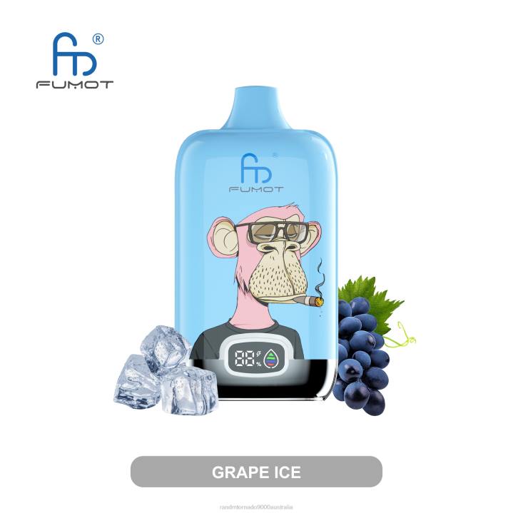 X46X4 - RandM vape cheap Fumot Original RandM Digital Box 12000 Battery And Liquid Display Vape Device Blueberry Raspberry