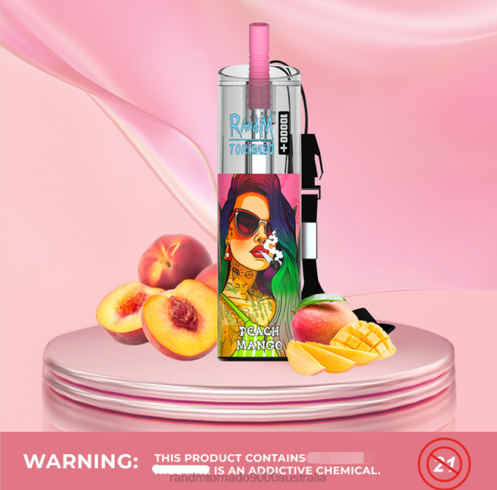 X46X72 - RandM tornado 9000 Australia RandM Tornado 10000 Plus Airflow Control Vape Device 1Pc Cool Mint