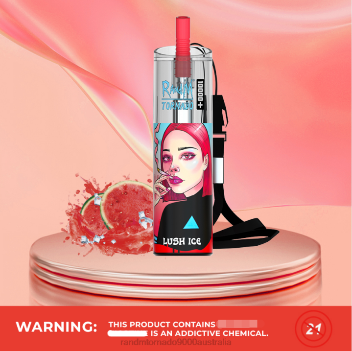 X46X82 - RandM tornado 9000 Australia RandM Tornado 10000 Plus Airflow Control Vape Device 1Pc Blueberry Bubblegum