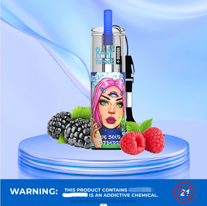 X46X84 - RandM vape cheap RandM Tornado 10000 Plus Airflow Control Vape Device 1Pc Dr Blue
