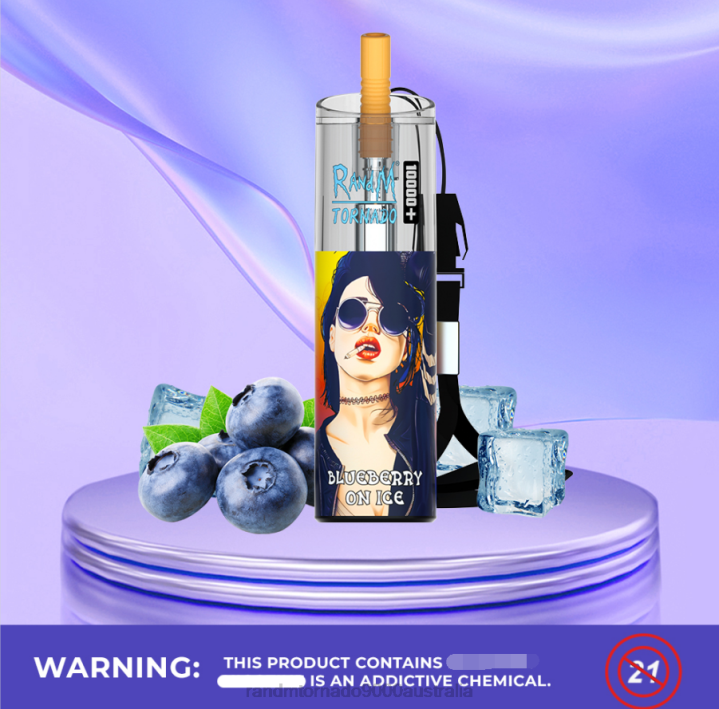 X46X84 - RandM vape cheap RandM Tornado 10000 Plus Airflow Control Vape Device 1Pc Dr Blue