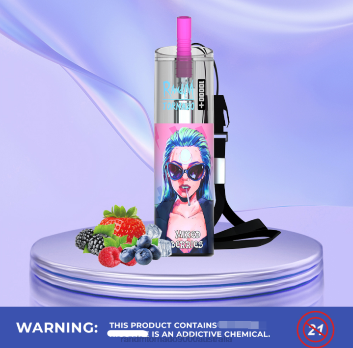 X46X84 - RandM vape cheap RandM Tornado 10000 Plus Airflow Control Vape Device 1Pc Dr Blue