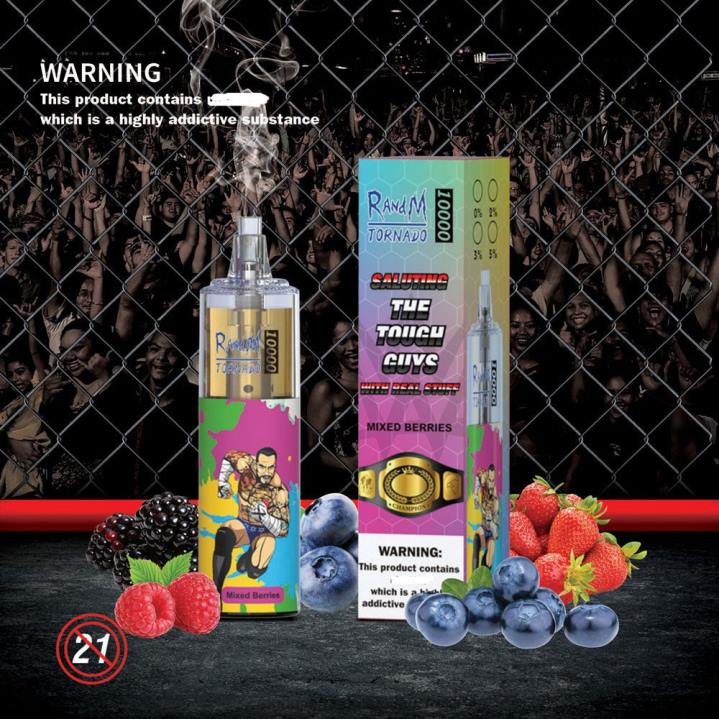 X46X105 - RandM vape flavour RandM Tornado 10000 Airflow Control Vape Device 1Pc Mixed Berry