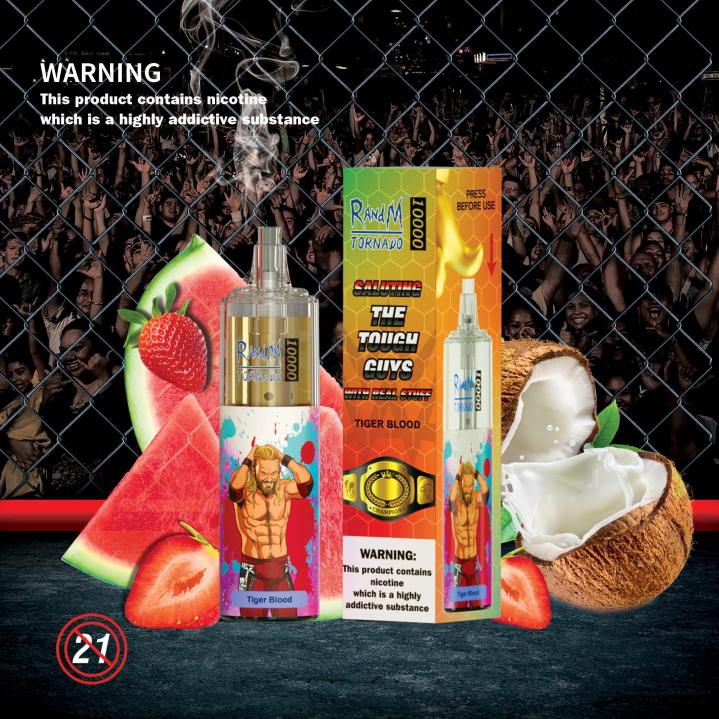 X46X111 - RandM tornado 7000 Australia RandM Tornado 10000 Airflow Control Vape Device 1Pc Tropical Delight