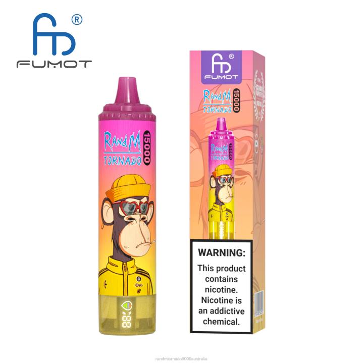 X46X22 - RandM tornado 9000 Australia Fumot RandM Tornado 15000 Vape Device With Battery And Ejuice Display Version 1 Blueberry Raspberry
