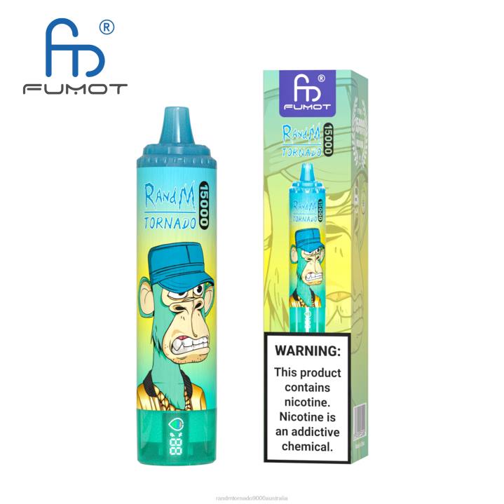 X46X22 - RandM tornado 9000 Australia Fumot RandM Tornado 15000 Vape Device With Battery And Ejuice Display Version 1 Blueberry Raspberry