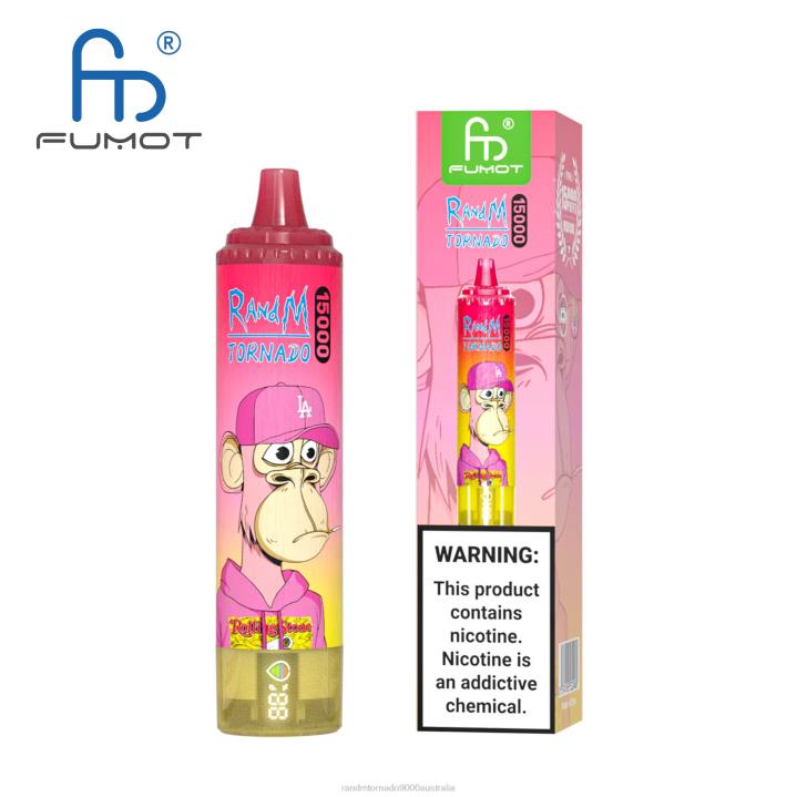 X46X22 - RandM tornado 9000 Australia Fumot RandM Tornado 15000 Vape Device With Battery And Ejuice Display Version 1 Blueberry Raspberry