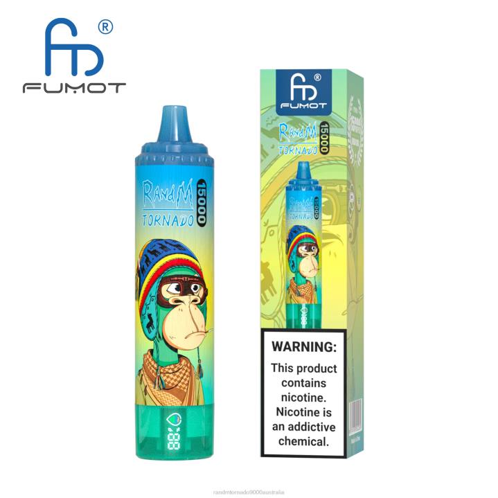 X46X22 - RandM tornado 9000 Australia Fumot RandM Tornado 15000 Vape Device With Battery And Ejuice Display Version 1 Blueberry Raspberry