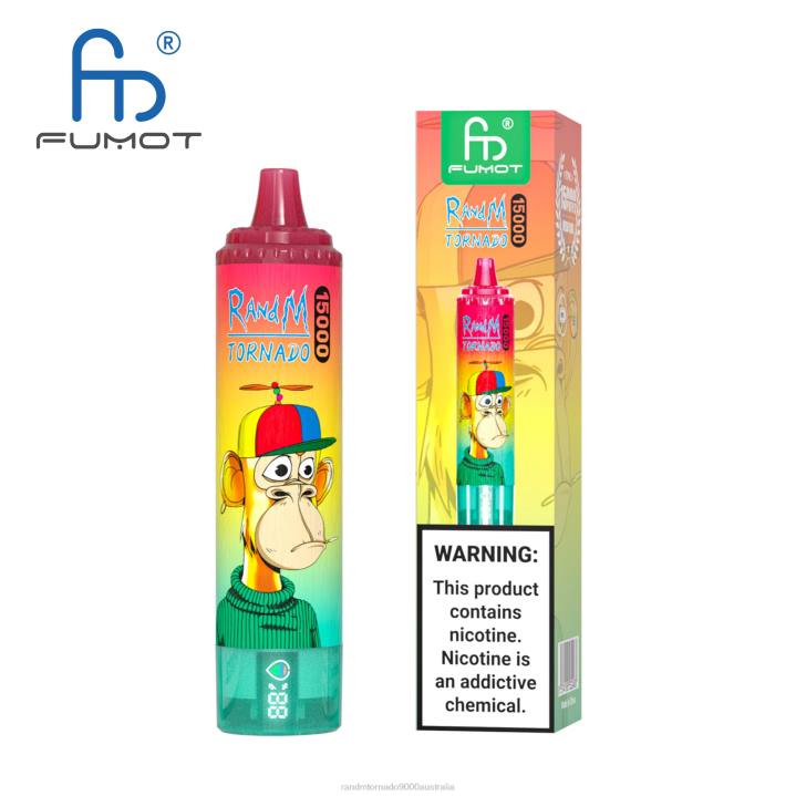 X46X22 - RandM tornado 9000 Australia Fumot RandM Tornado 15000 Vape Device With Battery And Ejuice Display Version 1 Blueberry Raspberry