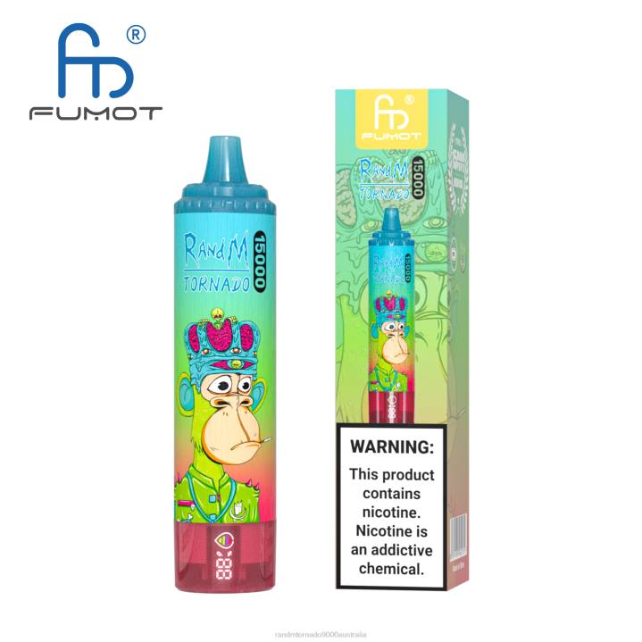 X46X22 - RandM tornado 9000 Australia Fumot RandM Tornado 15000 Vape Device With Battery And Ejuice Display Version 1 Blueberry Raspberry