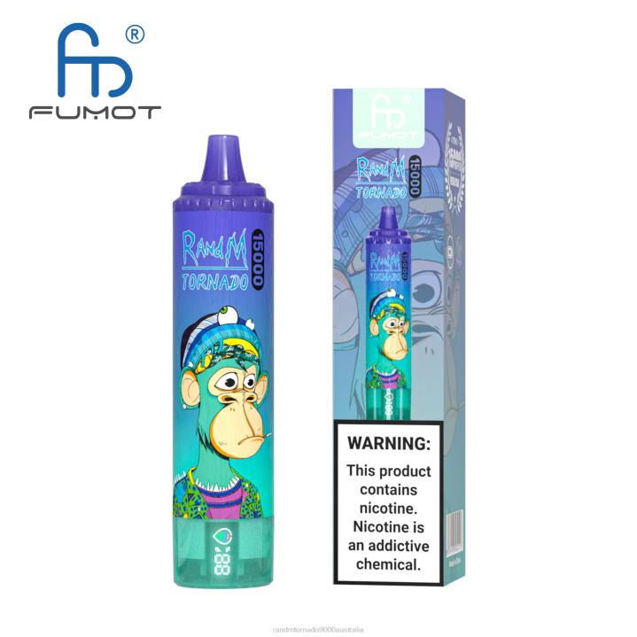 X46X22 - RandM tornado 9000 Australia Fumot RandM Tornado 15000 Vape Device With Battery And Ejuice Display Version 1 Blueberry Raspberry