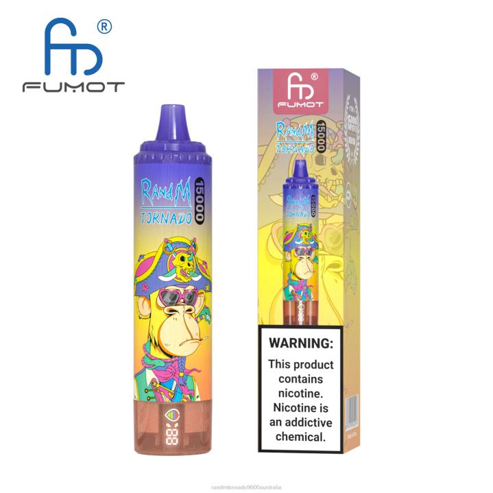 X46X22 - RandM tornado 9000 Australia Fumot RandM Tornado 15000 Vape Device With Battery And Ejuice Display Version 1 Blueberry Raspberry