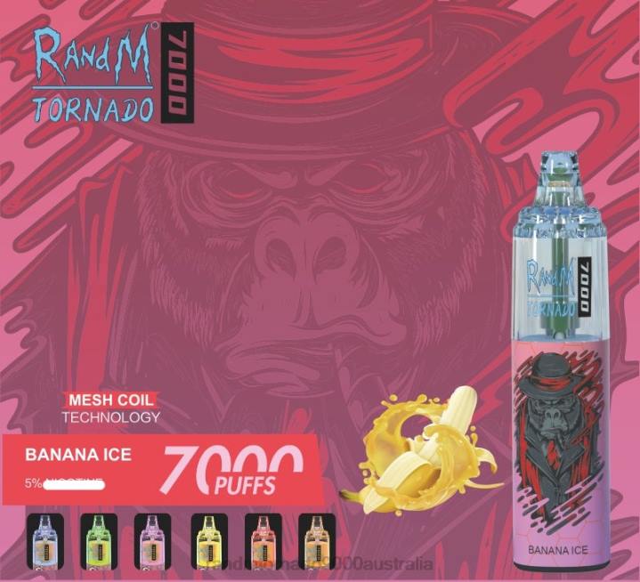 X46X166 - RandM vape flavours RandM Tornado 7000 Airflow Control Vape Device 1Pc Tangerine Ice