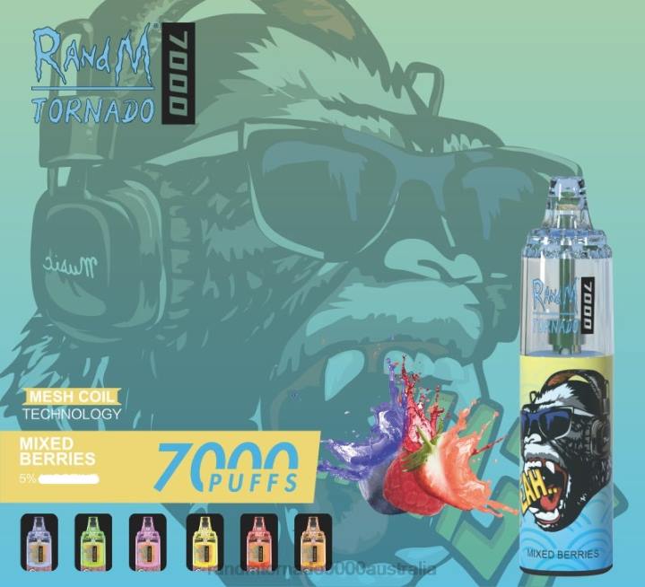 X46X171 - RandM tornado 7000 Australia RandM Tornado 7000 Airflow Control Vape Device 1Pc Peach Ice