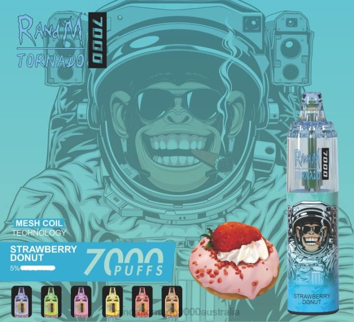 X46X171 - RandM tornado 7000 Australia RandM Tornado 7000 Airflow Control Vape Device 1Pc Peach Ice