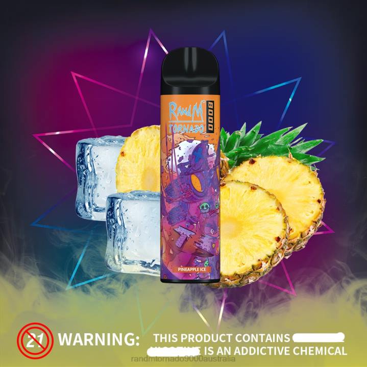 X46X244 - RandM vape cheap RandM Tornado 8000 Airflow Control Vape Device 1Pc Melon Ice