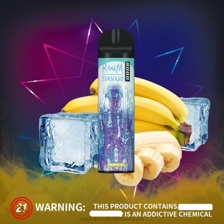 X46X244 - RandM vape cheap RandM Tornado 8000 Airflow Control Vape Device 1Pc Melon Ice