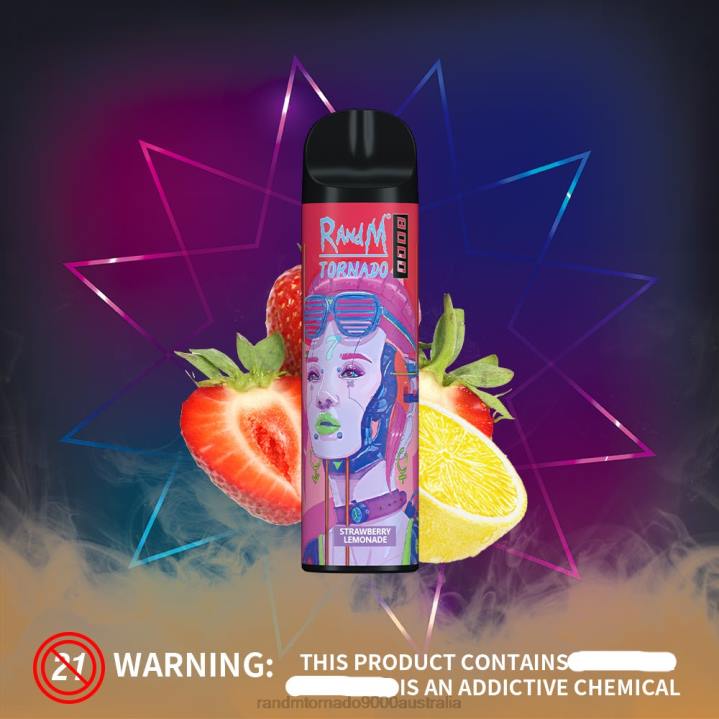 X46X253 - RandM tornado Australia RandM Tornado 8000 Airflow Control Vape Device 1Pc Cherry Lychee