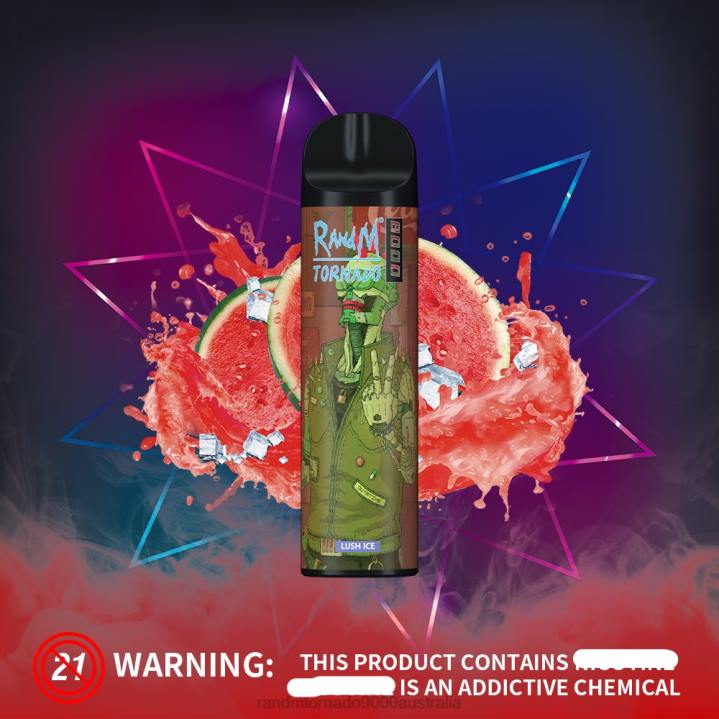 X46X253 - RandM tornado Australia RandM Tornado 8000 Airflow Control Vape Device 1Pc Cherry Lychee