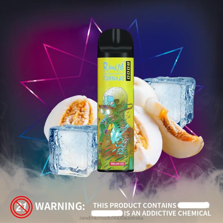 X46X253 - RandM tornado Australia RandM Tornado 8000 Airflow Control Vape Device 1Pc Cherry Lychee