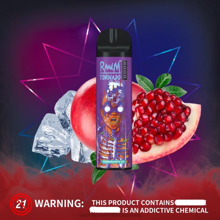 X46X253 - RandM tornado Australia RandM Tornado 8000 Airflow Control Vape Device 1Pc Cherry Lychee