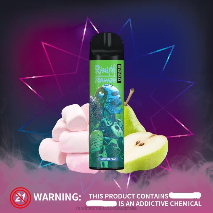 X46X253 - RandM tornado Australia RandM Tornado 8000 Airflow Control Vape Device 1Pc Cherry Lychee