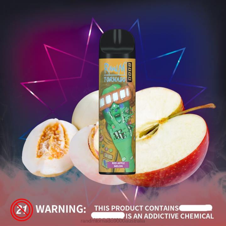 X46X253 - RandM tornado Australia RandM Tornado 8000 Airflow Control Vape Device 1Pc Cherry Lychee