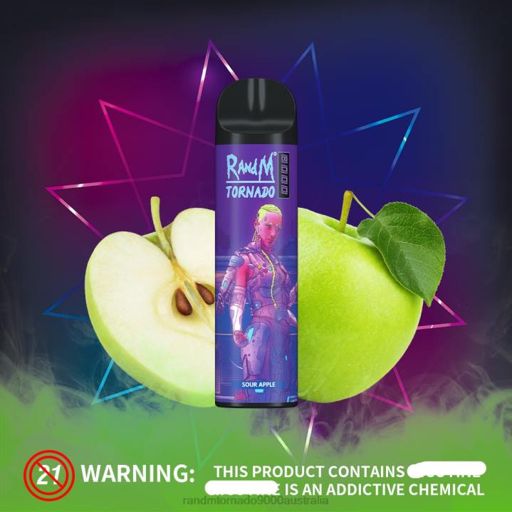 X46X253 - RandM tornado Australia RandM Tornado 8000 Airflow Control Vape Device 1Pc Cherry Lychee