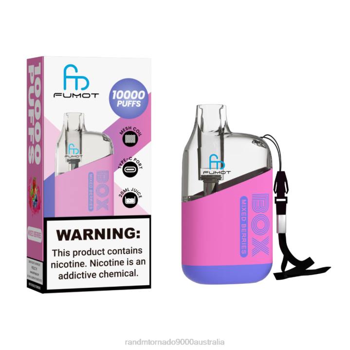 X46X100 - RandM vapes Australia Fumot Original RandM Tornado Box 10000 Airflow Control Vape Device 1Pc Cola Ice