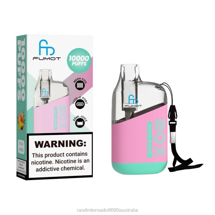 X46X100 - RandM vapes Australia Fumot Original RandM Tornado Box 10000 Airflow Control Vape Device 1Pc Cola Ice