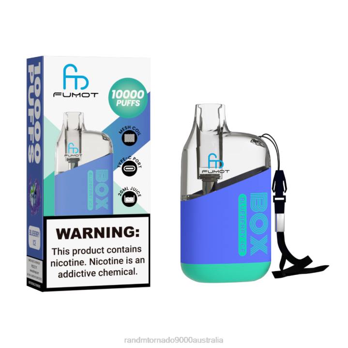 X46X100 - RandM vapes Australia Fumot Original RandM Tornado Box 10000 Airflow Control Vape Device 1Pc Cola Ice