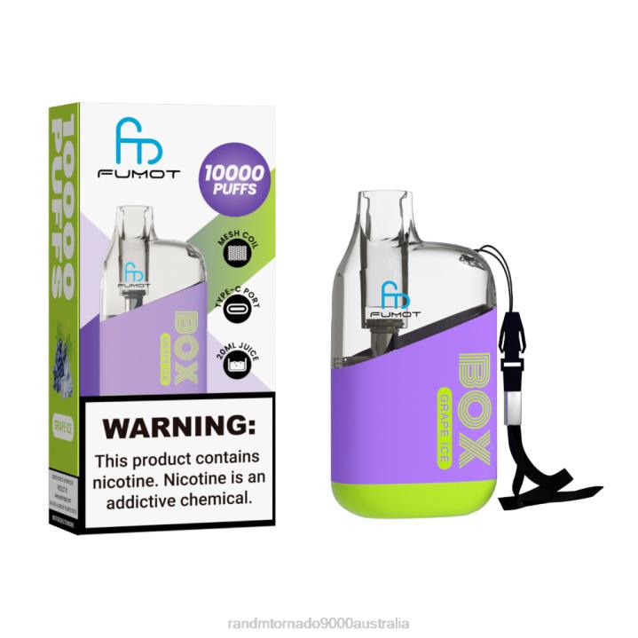 X46X100 - RandM vapes Australia Fumot Original RandM Tornado Box 10000 Airflow Control Vape Device 1Pc Cola Ice