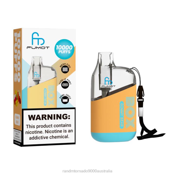 X46X100 - RandM vapes Australia Fumot Original RandM Tornado Box 10000 Airflow Control Vape Device 1Pc Cola Ice
