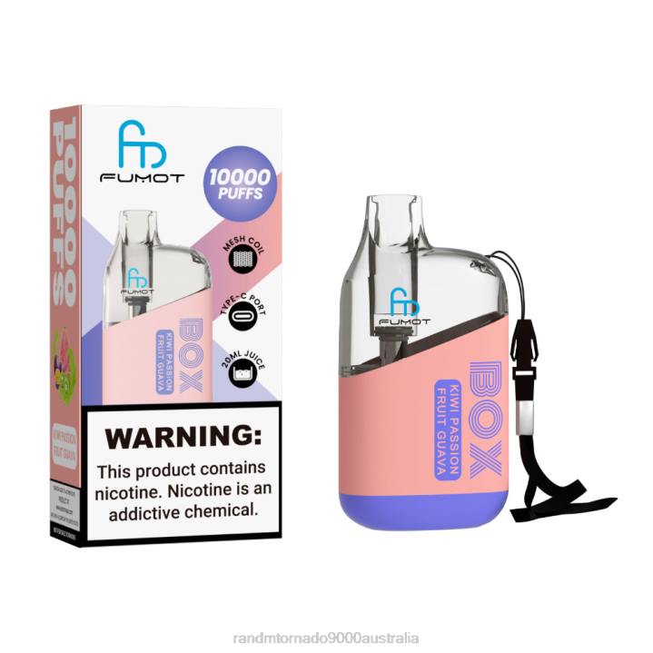 X46X100 - RandM vapes Australia Fumot Original RandM Tornado Box 10000 Airflow Control Vape Device 1Pc Cola Ice